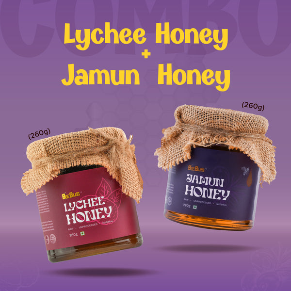 Jamun Honey + Lychee Honey 260 GM + 260 GM (Pack of 2)