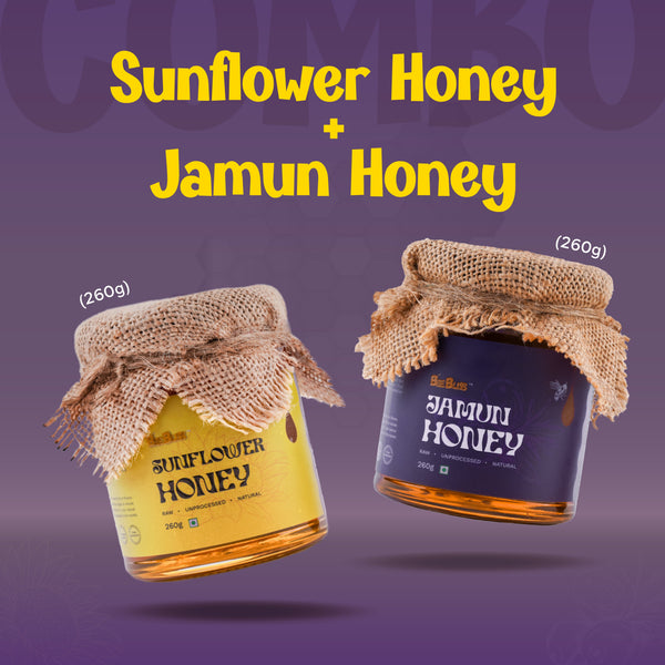 Jamun Honey + Sunflower Honey 260 GM + 260 GM (Pack of 2)
