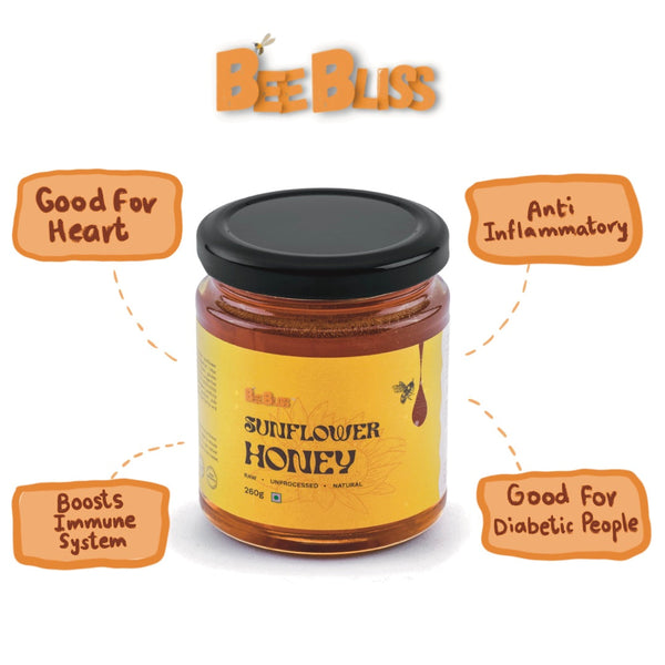 Sunflower Honey + Organic Honey 260 GM + 260 GM (Pack of 2)